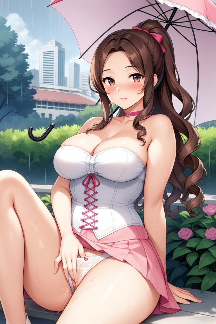 Big Thigh, Parc, Holding Umbrella Porno IA Hentai