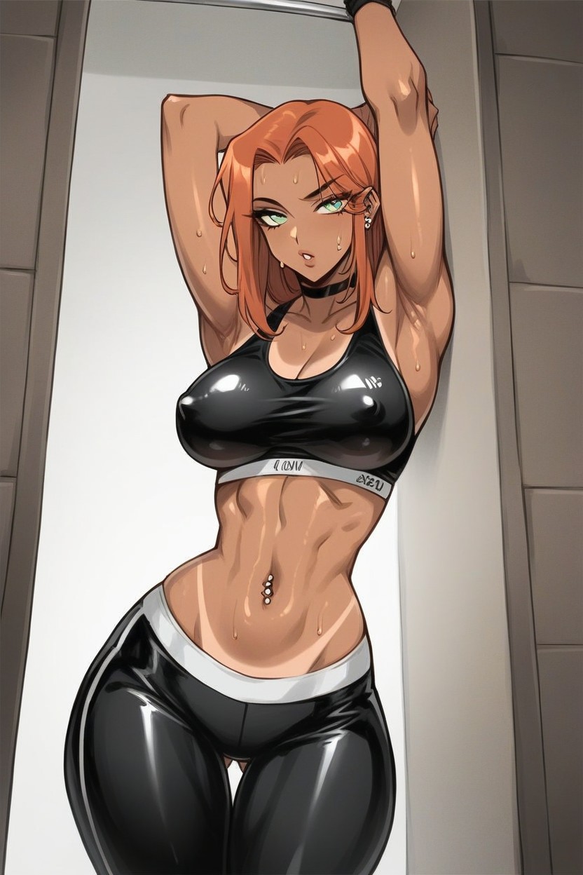 Muslos Gruesos, Long Lenght Hair Tanned Skin, Tanned Skin Hentai IA