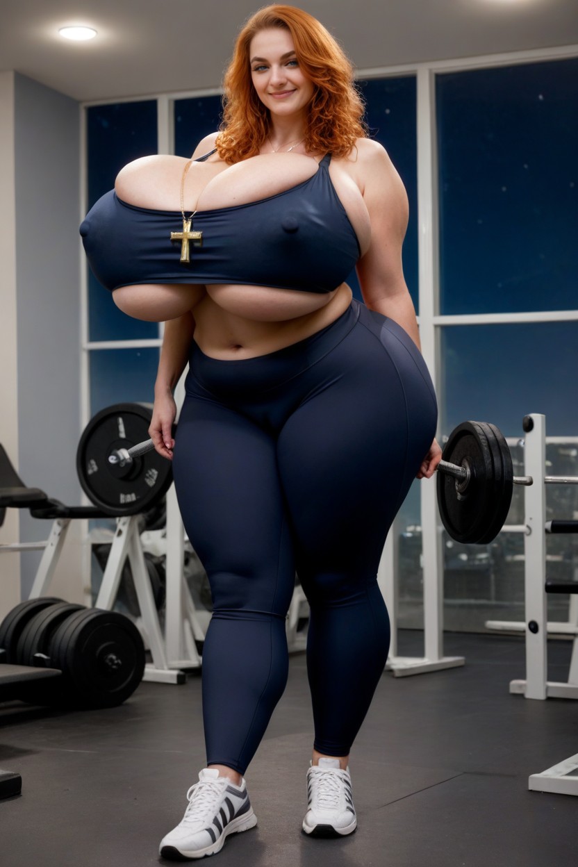 Gigantic Breasts, Nipple Piercing, Old Woman AI Porn