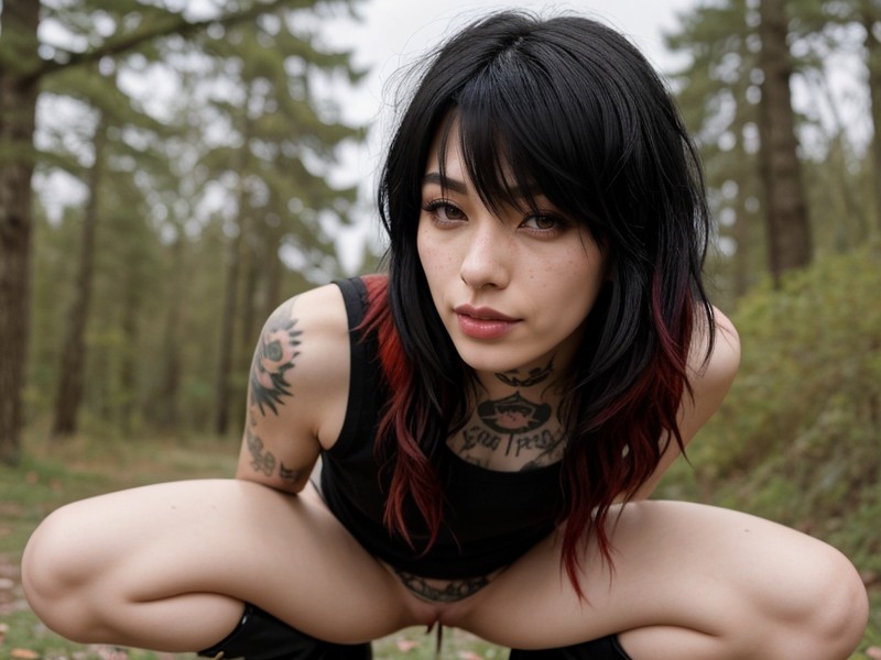 Contour Nose, Piercings, Neck Tattoos Porno IA