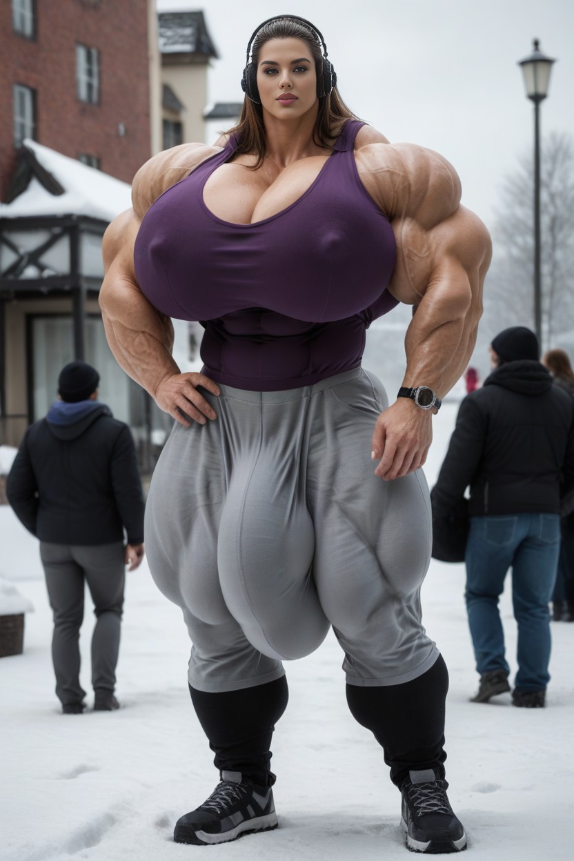 Tall, Muscular Woman, Gigantic Enormous Biceps Shemale AI Porn