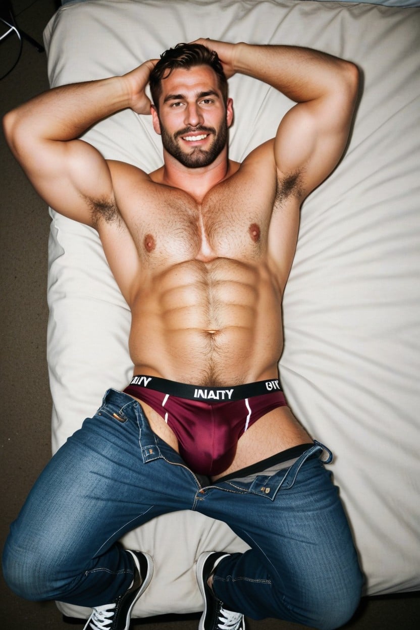 Male, Shirtless, Smirk Expression AI Gay Porn