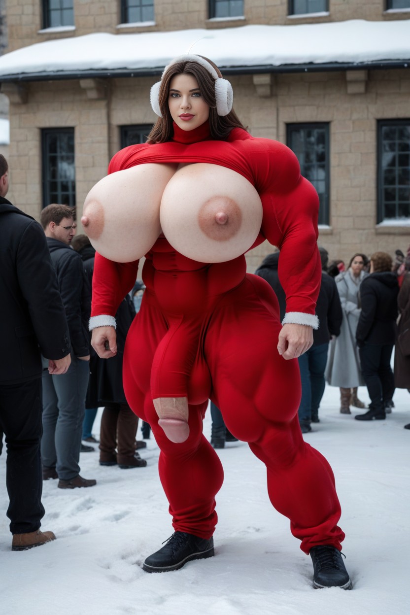 Gigantic Scalene, Tall, Hyper Gigantic Massive Muscles Woman Shemale AI Porn