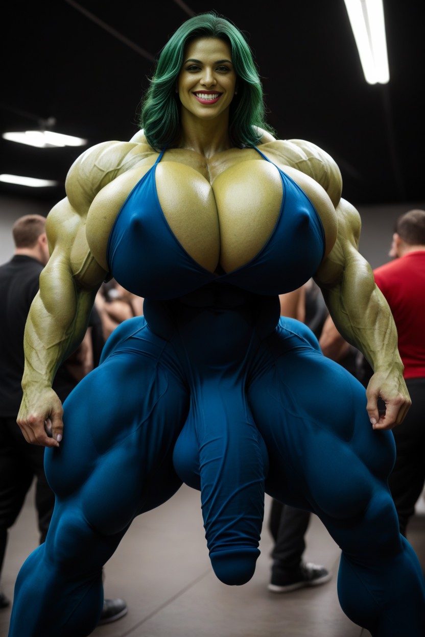 Gigantic Scalene, Tall, Massive Ass Shemale AI Porn