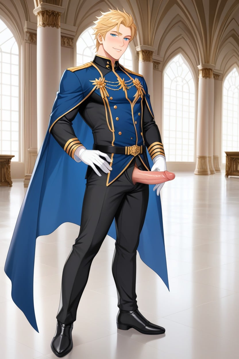 Fancy Royal Belt, Horny, Fully Clothed AI Gay Porn
