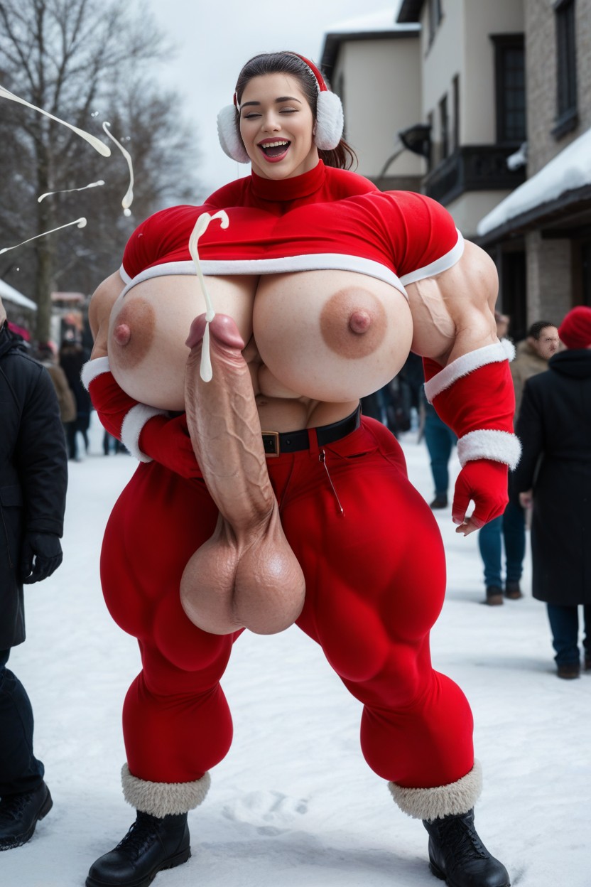 Huge Erected Nipples, Medium, Gigantic Scalene Shemale AI Porn