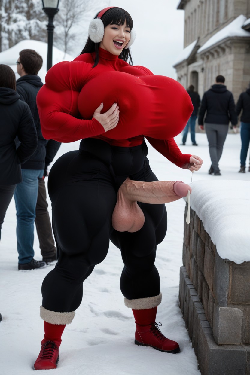 Wool Clothes, Massive Erection, Gigantic Pectoralis Major Shemale AI Porn