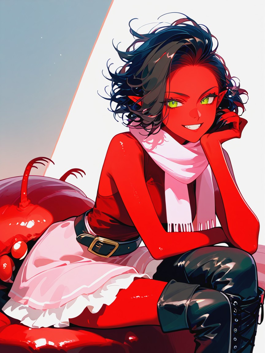 Squinting Eyes, Greased Hair, Muy Corto Hentai IA