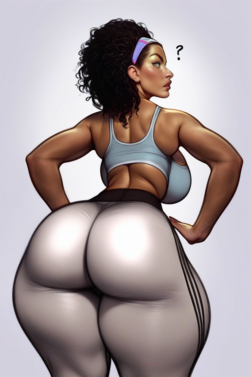 Arms Together, Ultra Gluteal Cleft, Sexy Face AI Porn