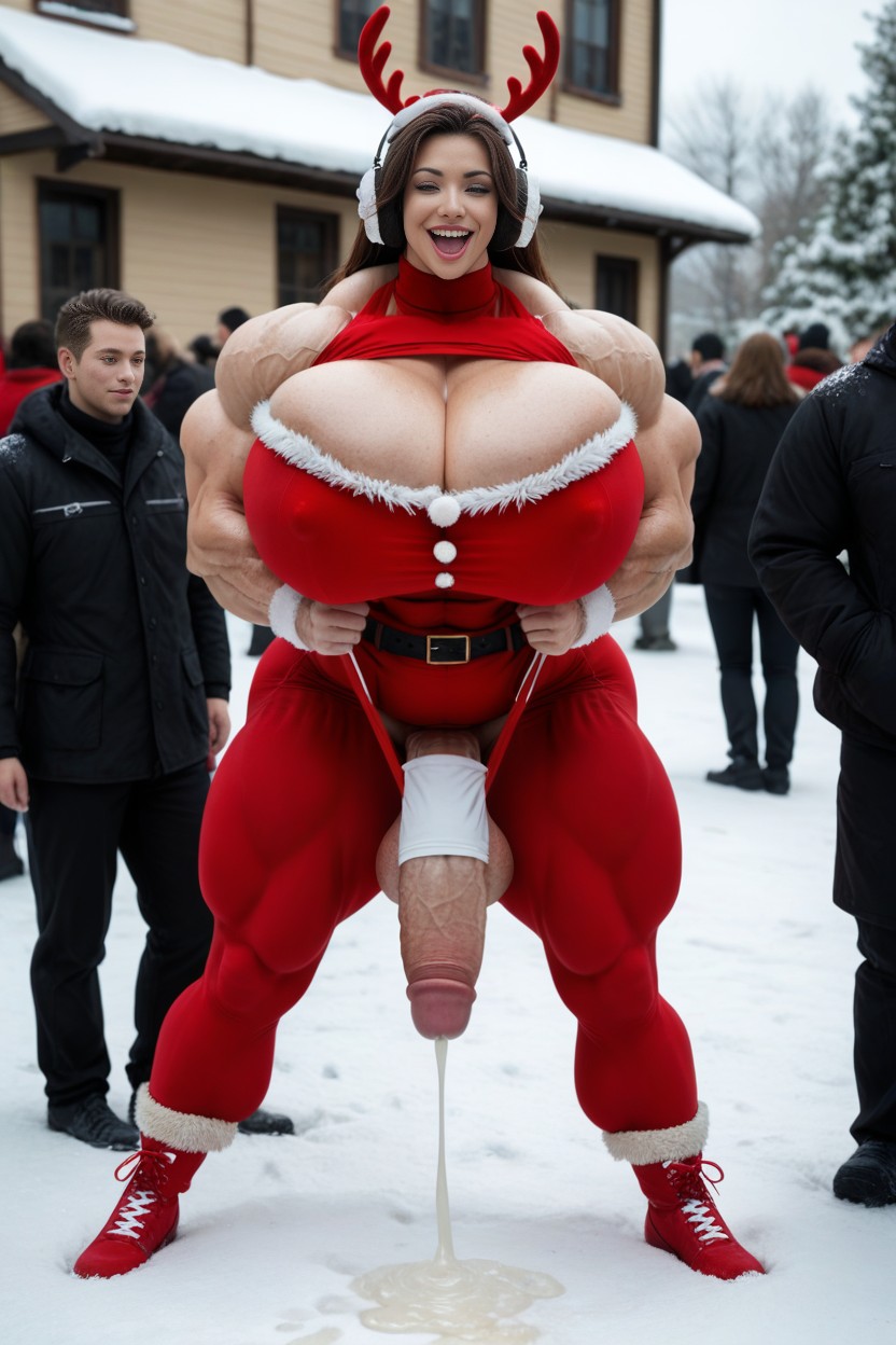 Hyper Large Muscles, Gigantic Serratus Anterior, Hyper Gigantic Massive Muscles Woman Shemale AI Porn