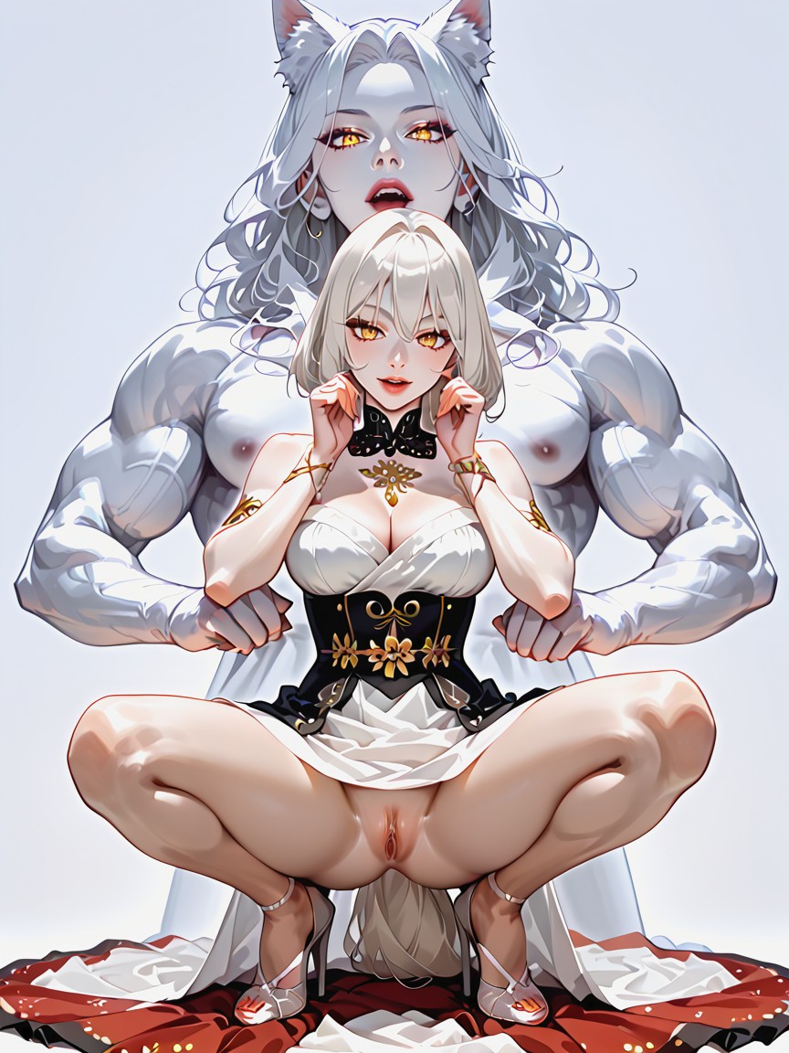Thick Coating Painting, Gold Eyes, Uncensored Hentai AI Porn