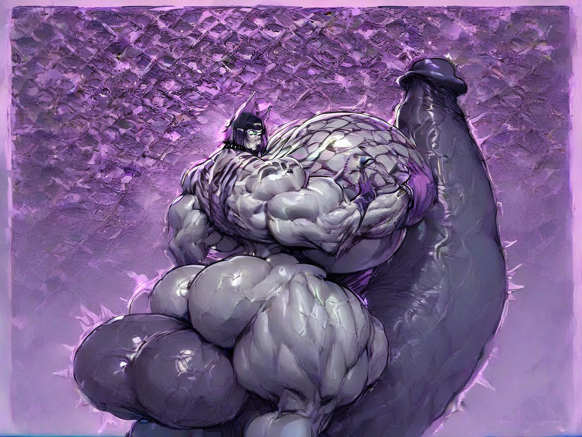 Wolf, Bimbo Lips, Purple Highlights Furry AI Porn