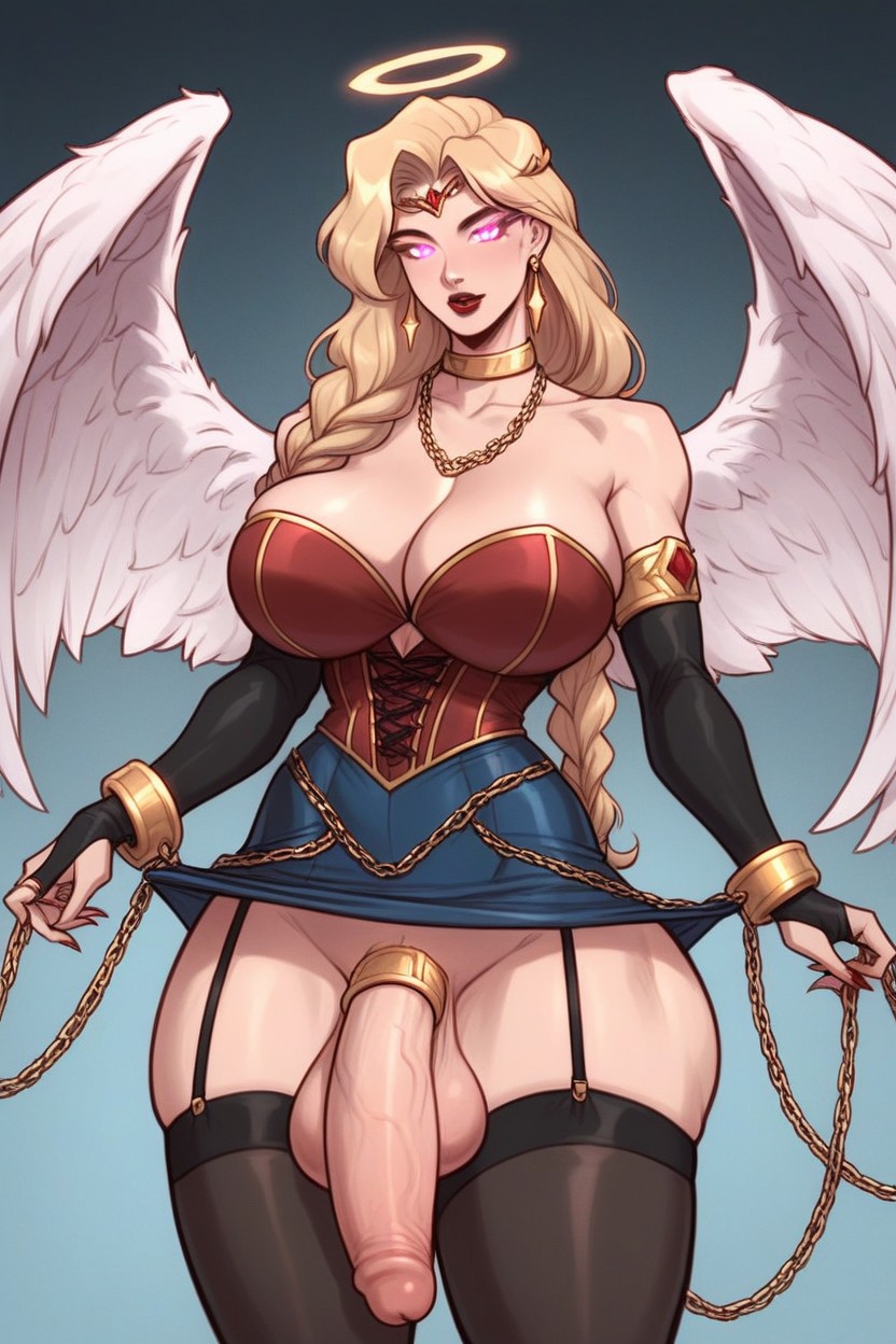 Chain, Big Testicles, Bridal Gauntlets Shemale AI Porn
