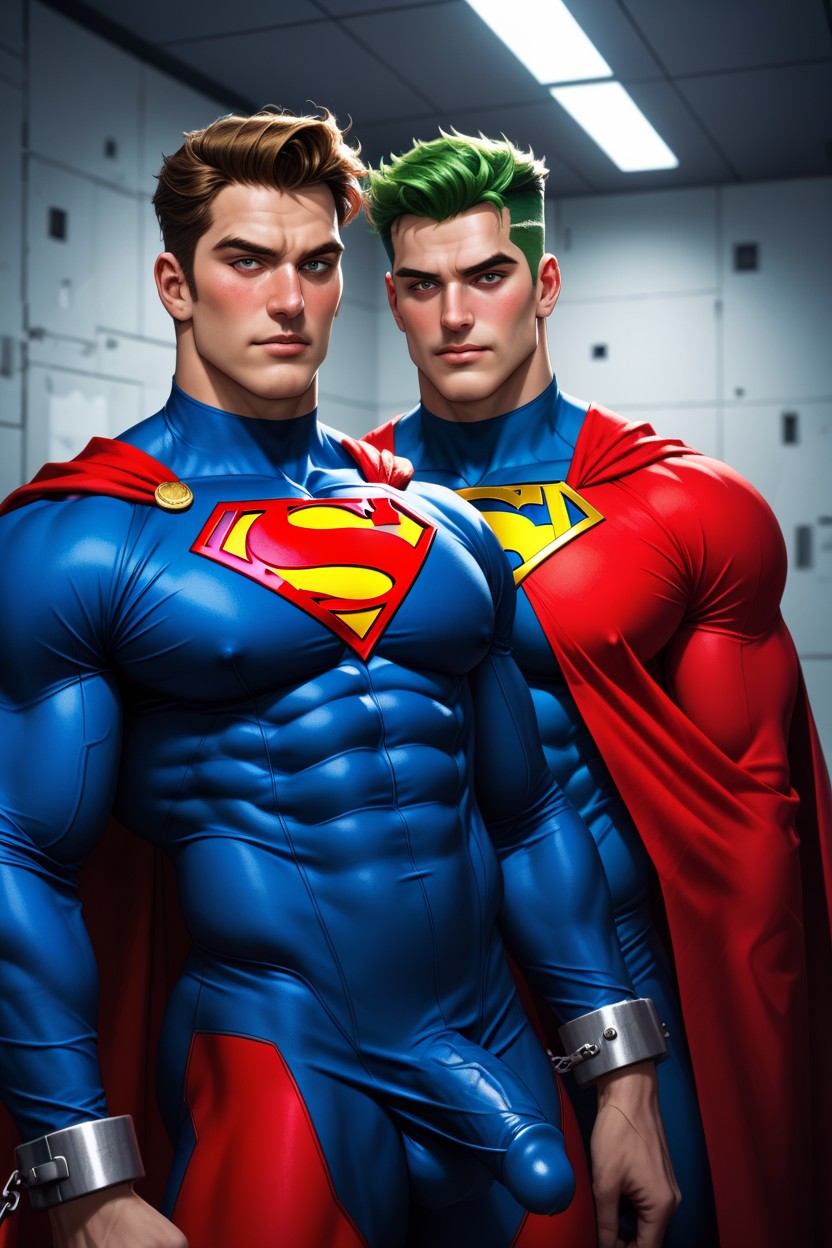 Green Hair, Superman As A Male Hero, Southern European AI Gay Porn