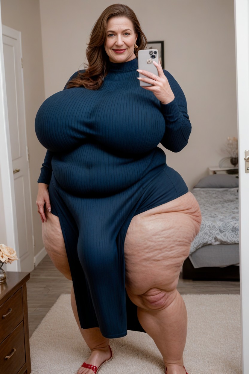 Long Length, Gorgeous, Taking Selfie AI Porn
