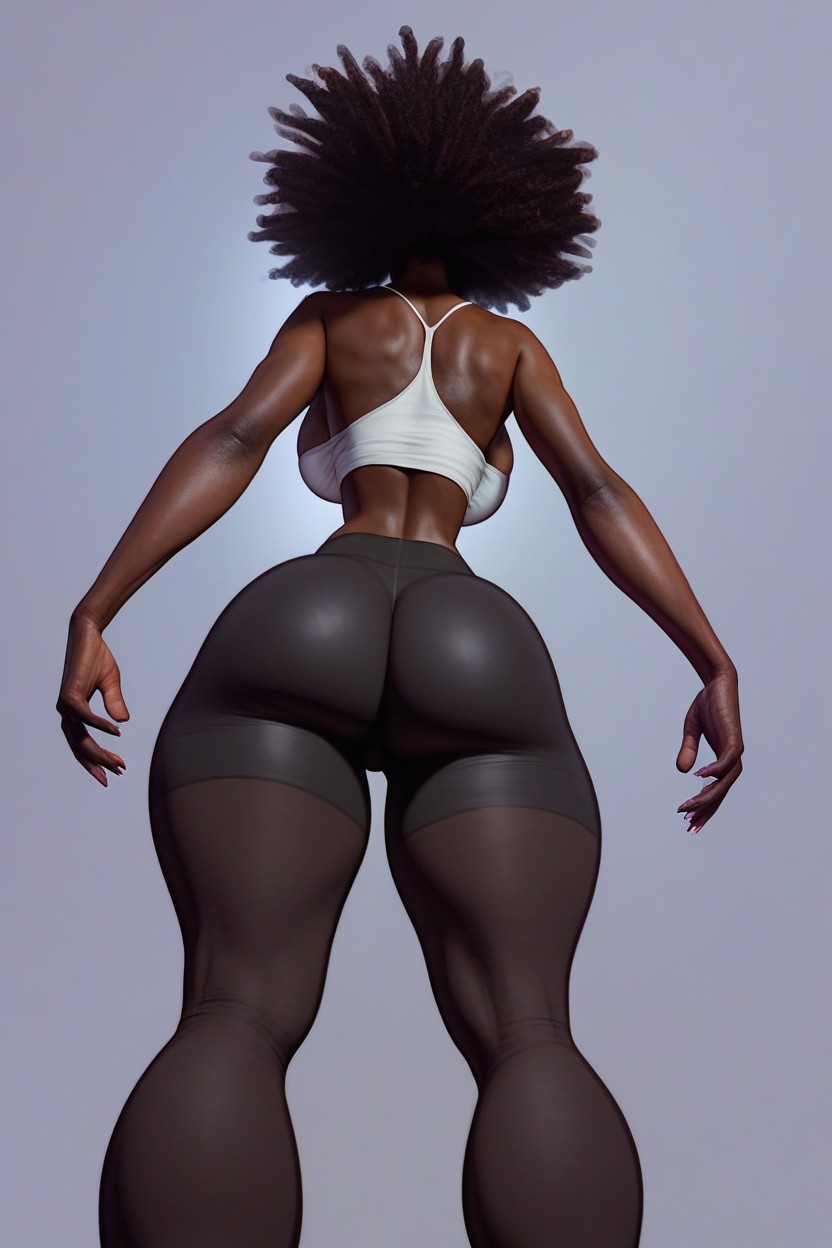 Sticking Out Her Buttocks, Ultra Gluteal Cleft, Ultra High Details Porno IA