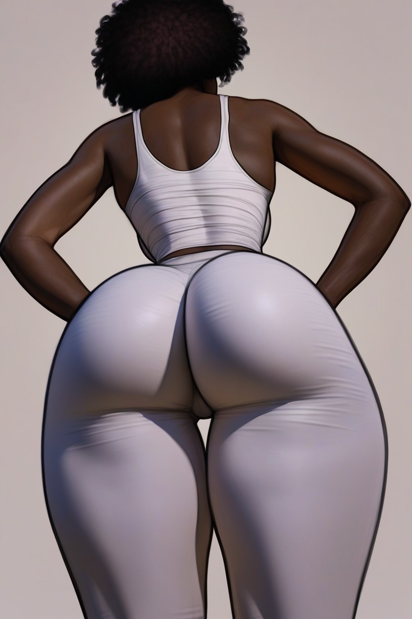 Detail In Leggings, Big Breasts, Detailed AI Porn