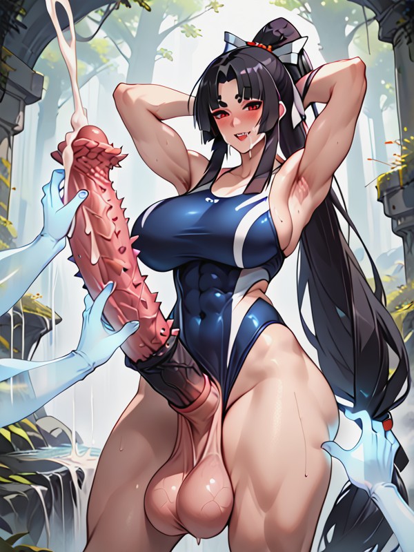 Ghost Hands Handjob, Ultra Massive Penis, Monster Flared Penis Hentai AI Porn