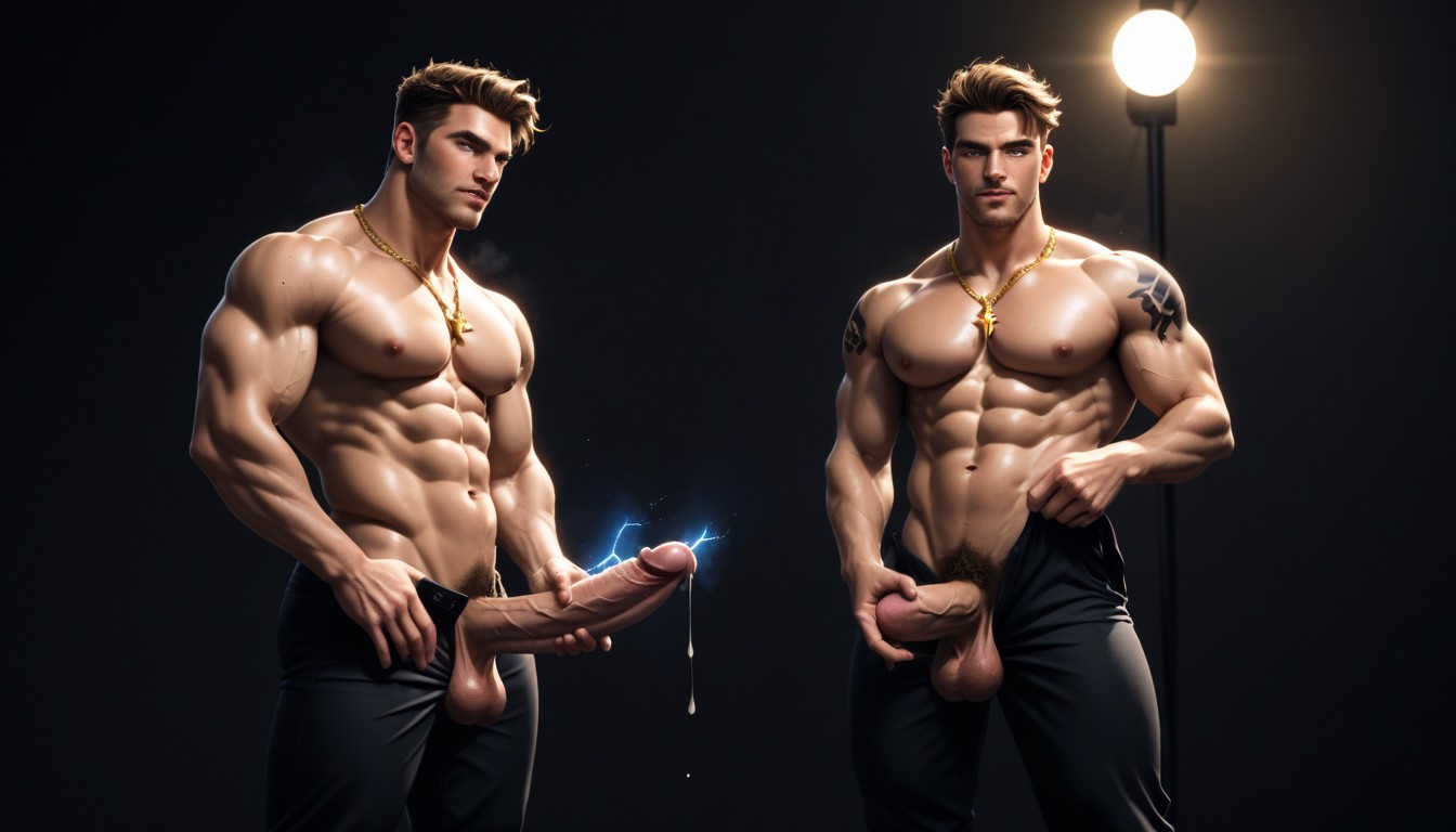 Naked, Private Vip Room, Big Cock AI Gay Porn