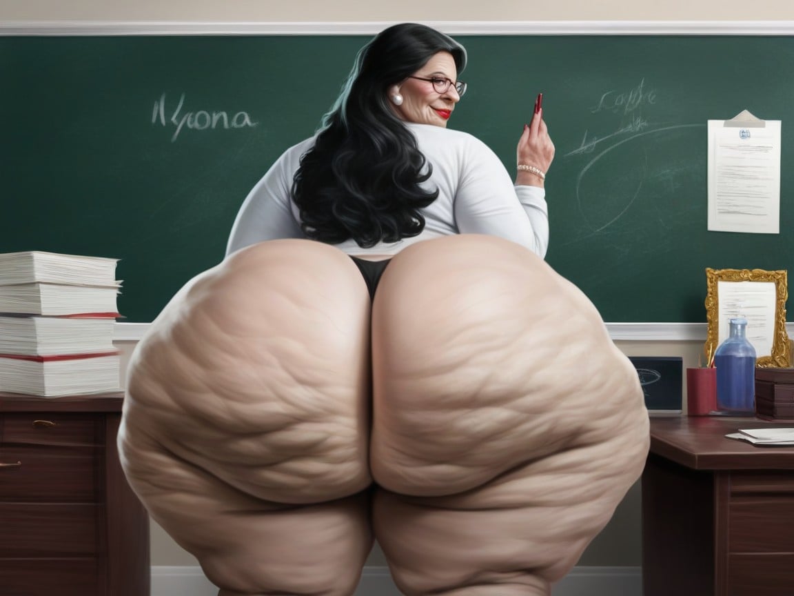 Muslos Gruesos, Vista Trasera, Fat Hips Porno IA