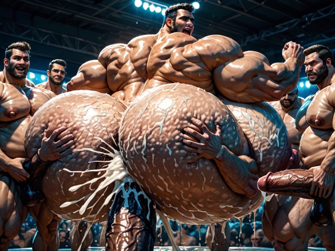 Standing, Big Pecs, Thick Thighs AI Gay Porn
