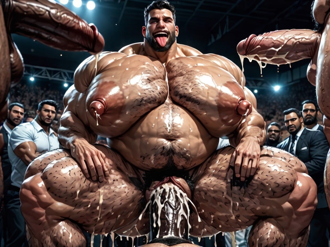 Extreme Deep Throat, Thick Thighs, Oversized Hyper Boobs AI Gay Porn
