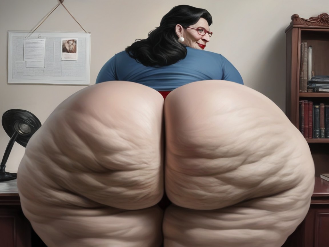 Insanely Huge Booty, Straight, Wearing Glasses AI Porn