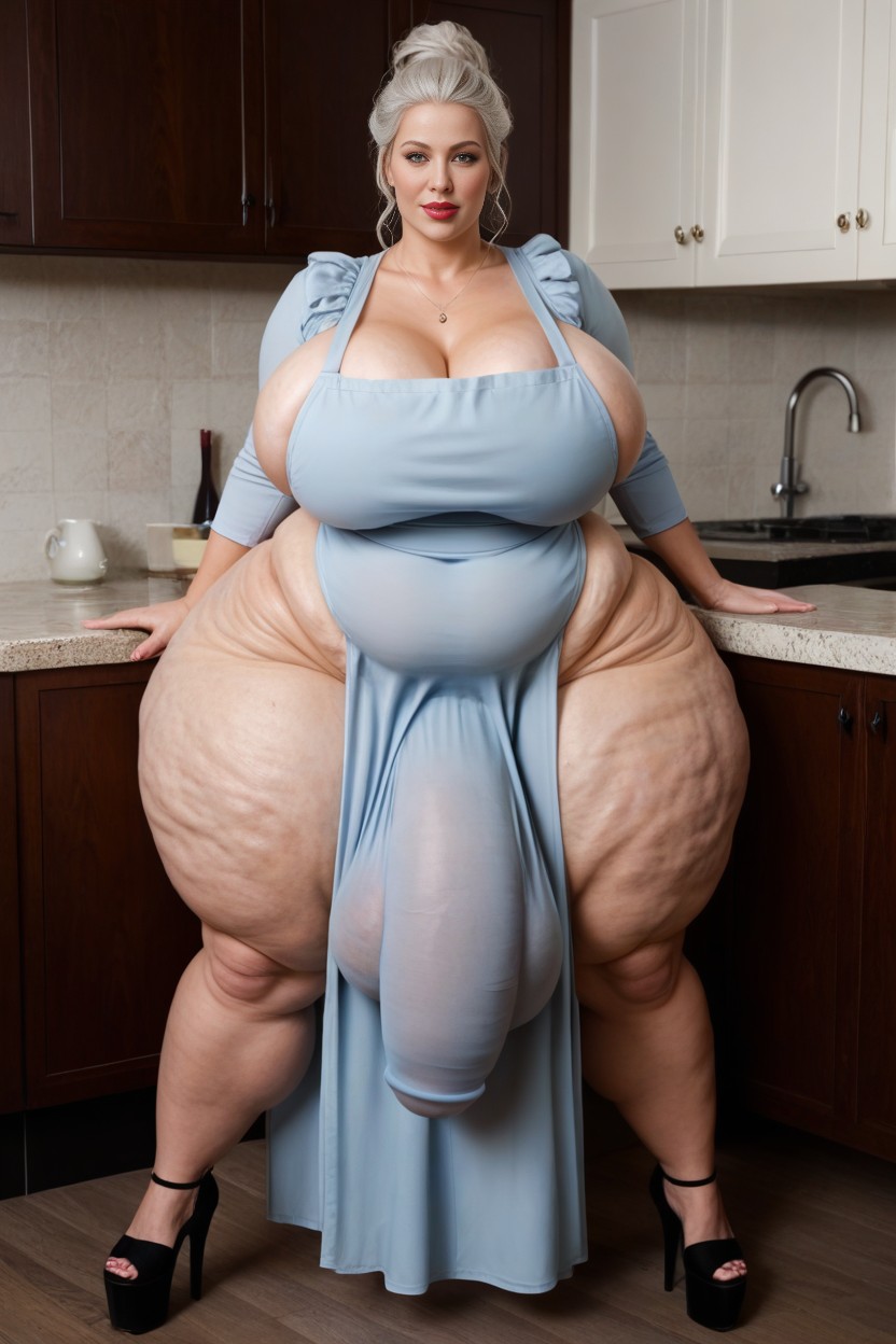 Long Length, Hyper Wide Hips, So Fat Can Barely Fit AI Porn