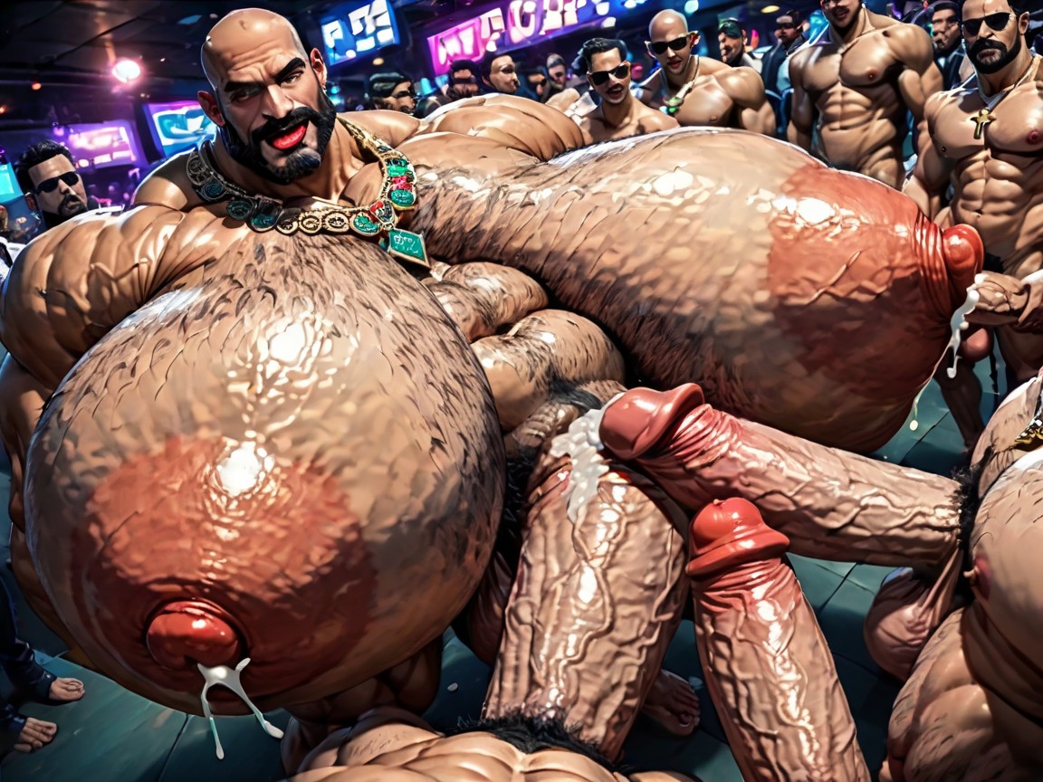 Only Hyper Boobs, Erect Penis, Oiled Skin AI Gay Porn