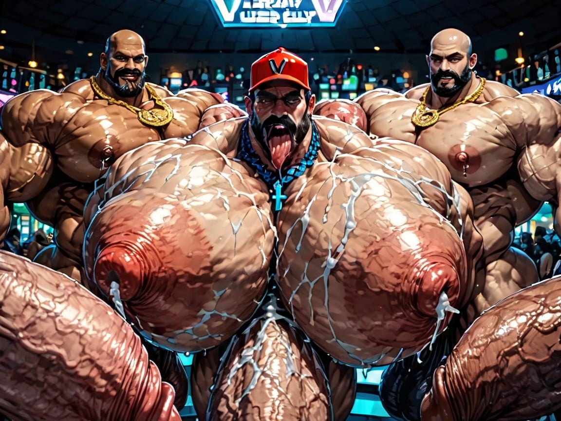 Thick Goatee, Necklace, Triple Penetration In Ass AI Gay Porn