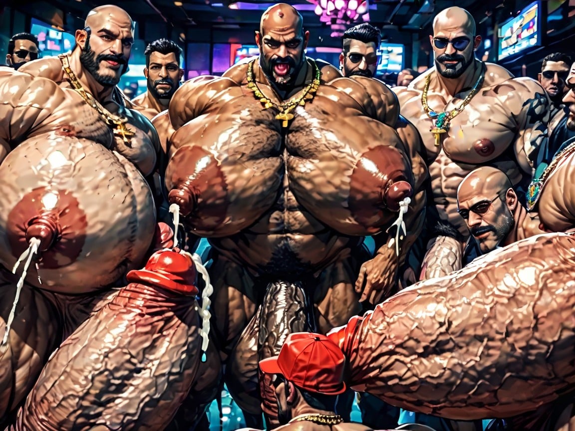 Sideburns, Massive Muscles, Extreme Deep Throat AI Gay Porn