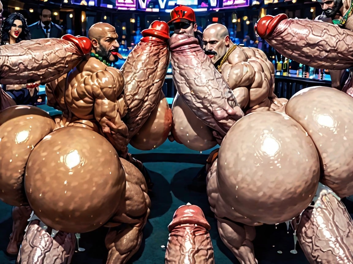 Big Extreme Hyper Nipples, Huge Hyper Areola, Sweaty AI Gay Porn