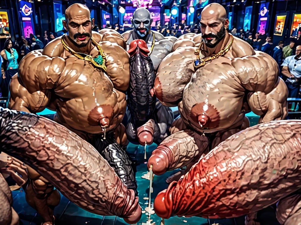 Gay Gangbang, Oral Double Penetration, Thick Thighs AI Gay Porn