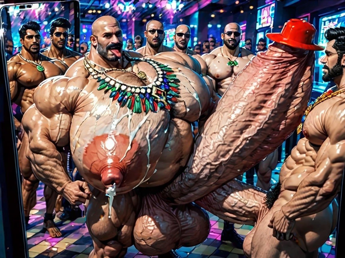 Huge Extreme Oversized Ass, Oral Double Penetration, Huge Hyper Cocks Pushing Up Hyper Boobs AI Gay Porn
