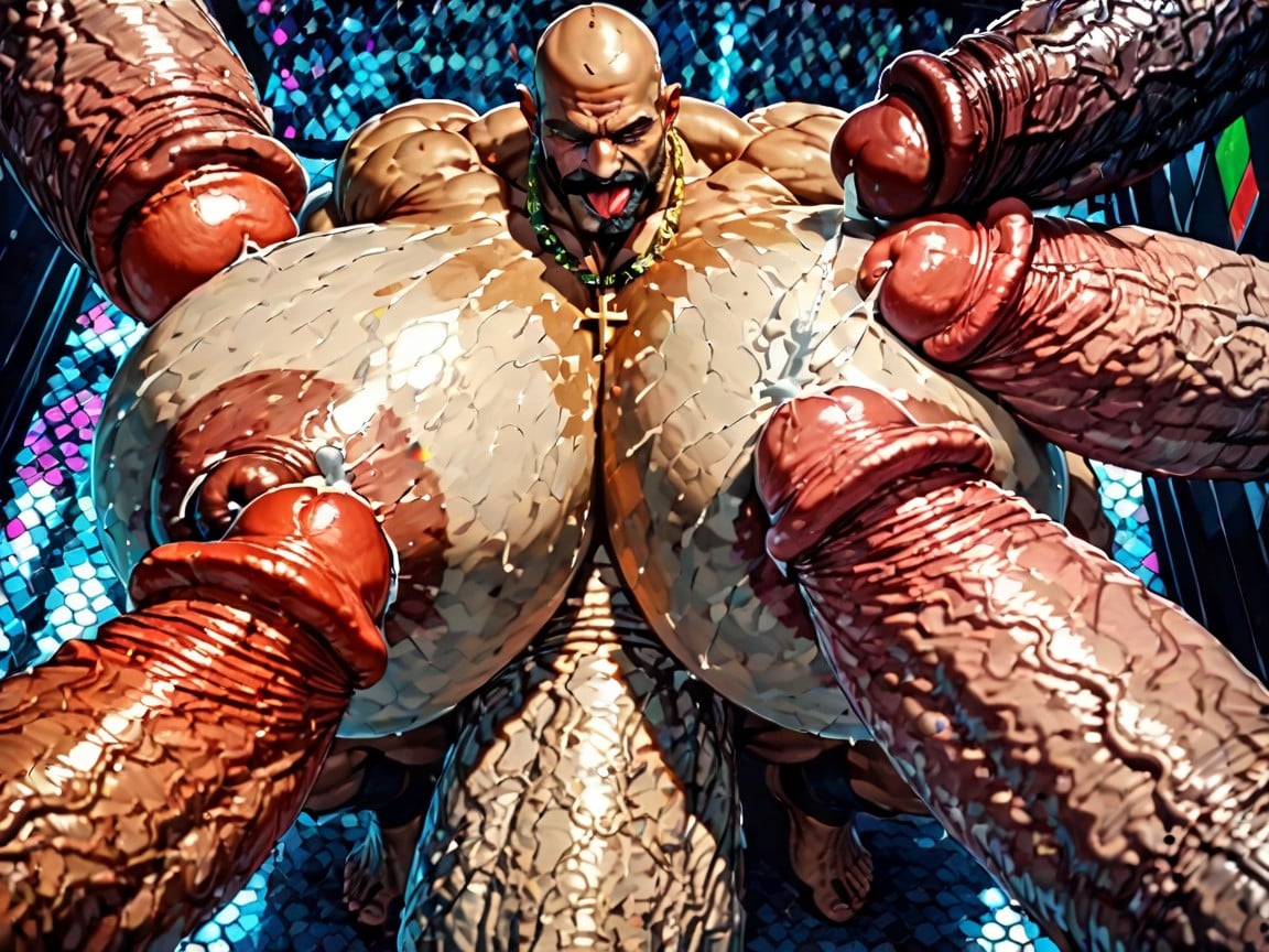 Club, Huge Extreme Oversized Ass, Tongue Out AI Gay Porn