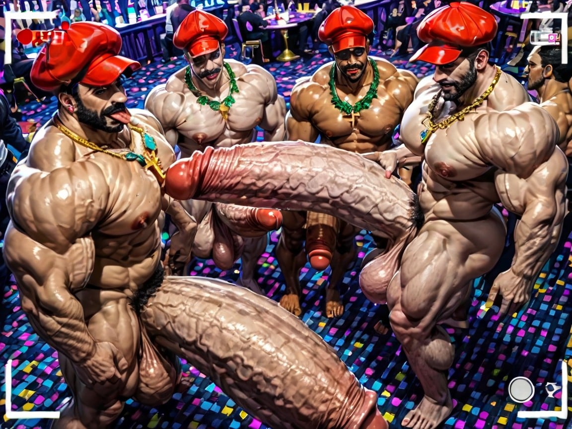 Tongue Out, Big Pecs, Manbald AI Gay Porn