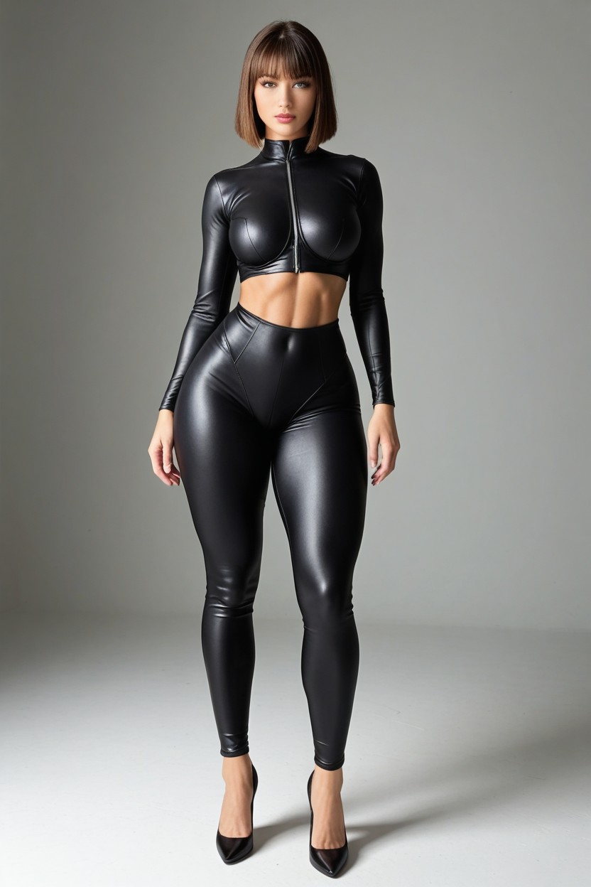 Bodysuit, Head To Toe View, Pale Skin AI Porn