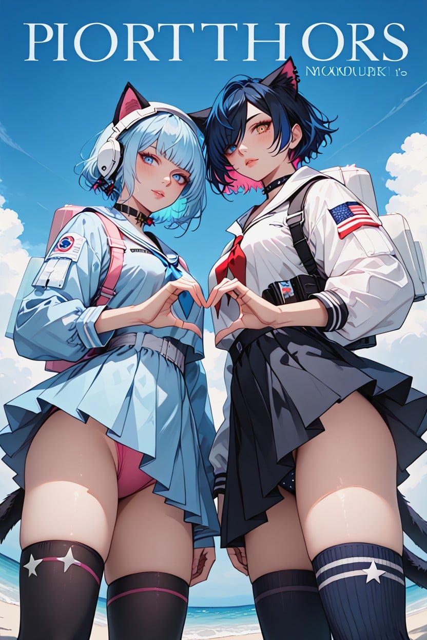 White And Purple Split Dyed Hair, Touka Kirishima From Tokyo Ghoul, Japanese Hentai AI Porn
