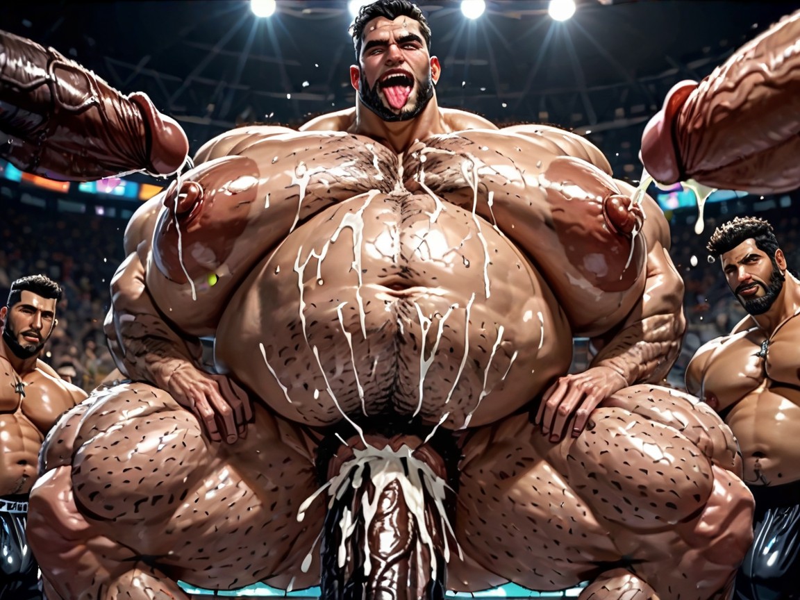 Impossibly Long Cocks, Gang Bang, Oiled Skin AI Gay Porn