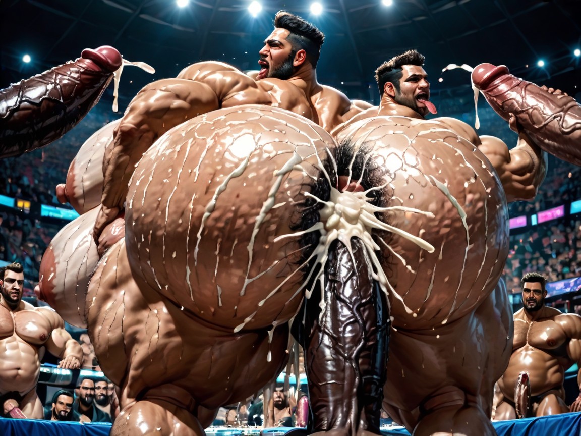 Huge Extreme Oversized Ass, Ahegao, Oiled Skin AI Gay Porn