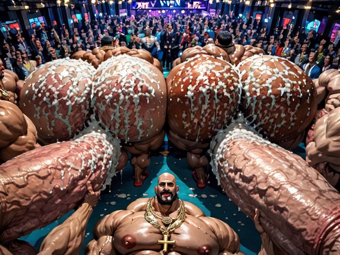 Tongue Out, Focus Under Boob, Manbald AI Gay Porn