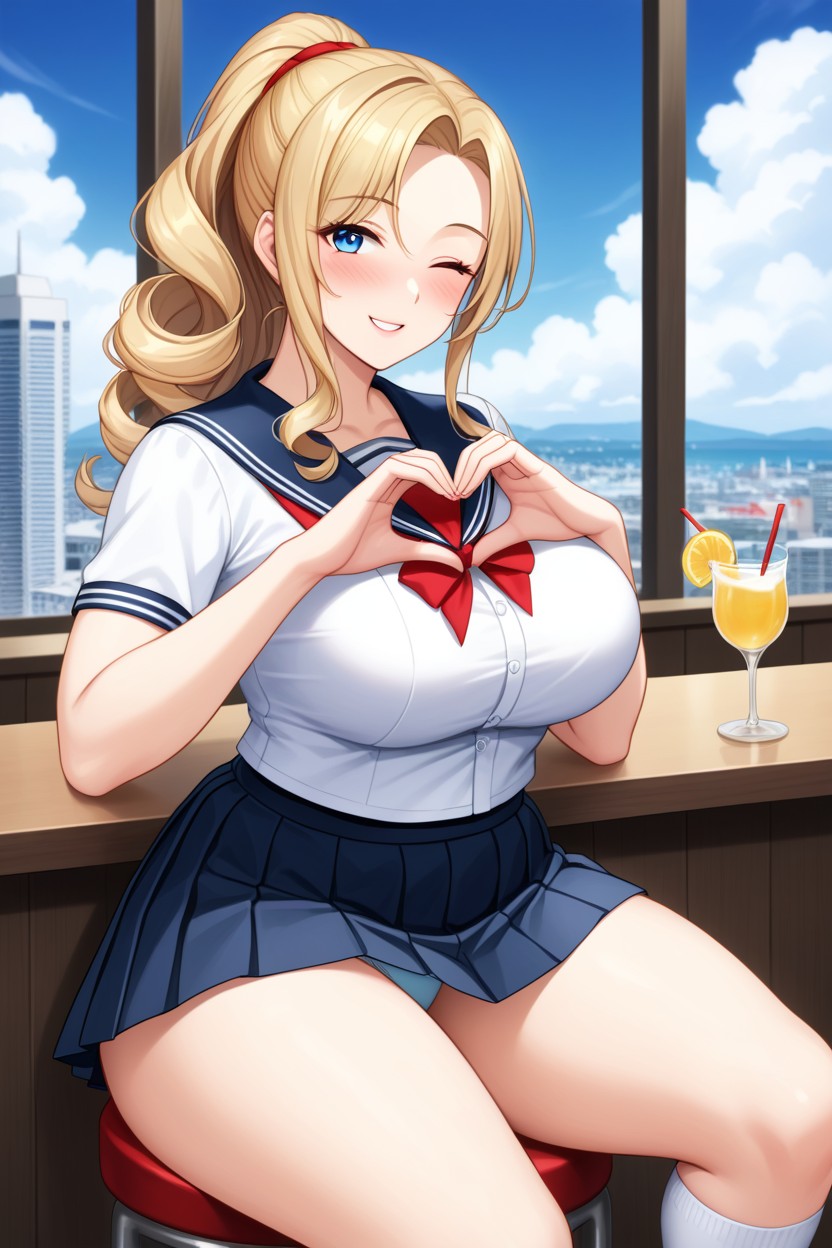 Blonde Hair, Sailor Uniform, 20+ Hentai AI Porn