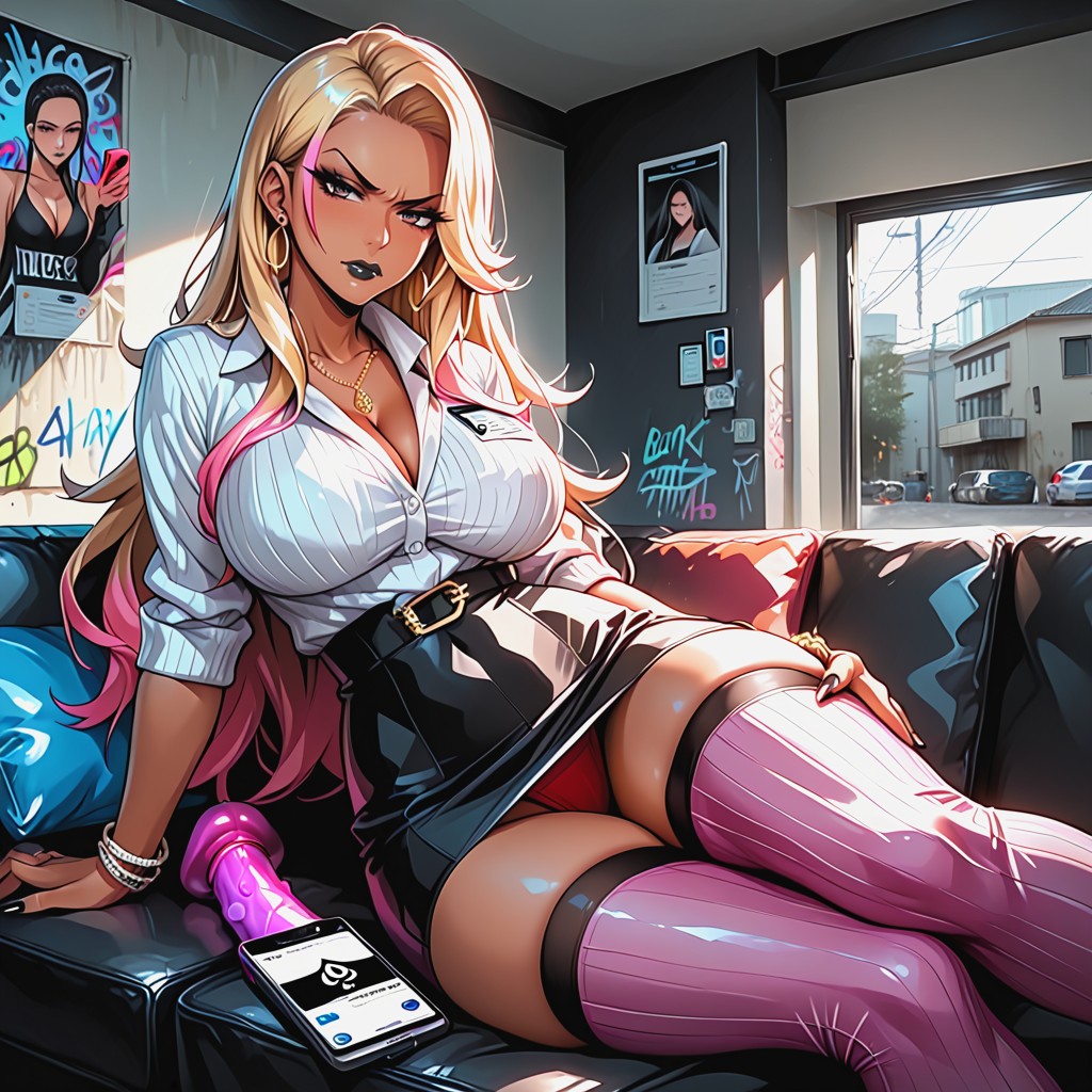Upscaled Lighting, Vibrant Anime X Realistic X Dx, Money Stacks Hentai IA