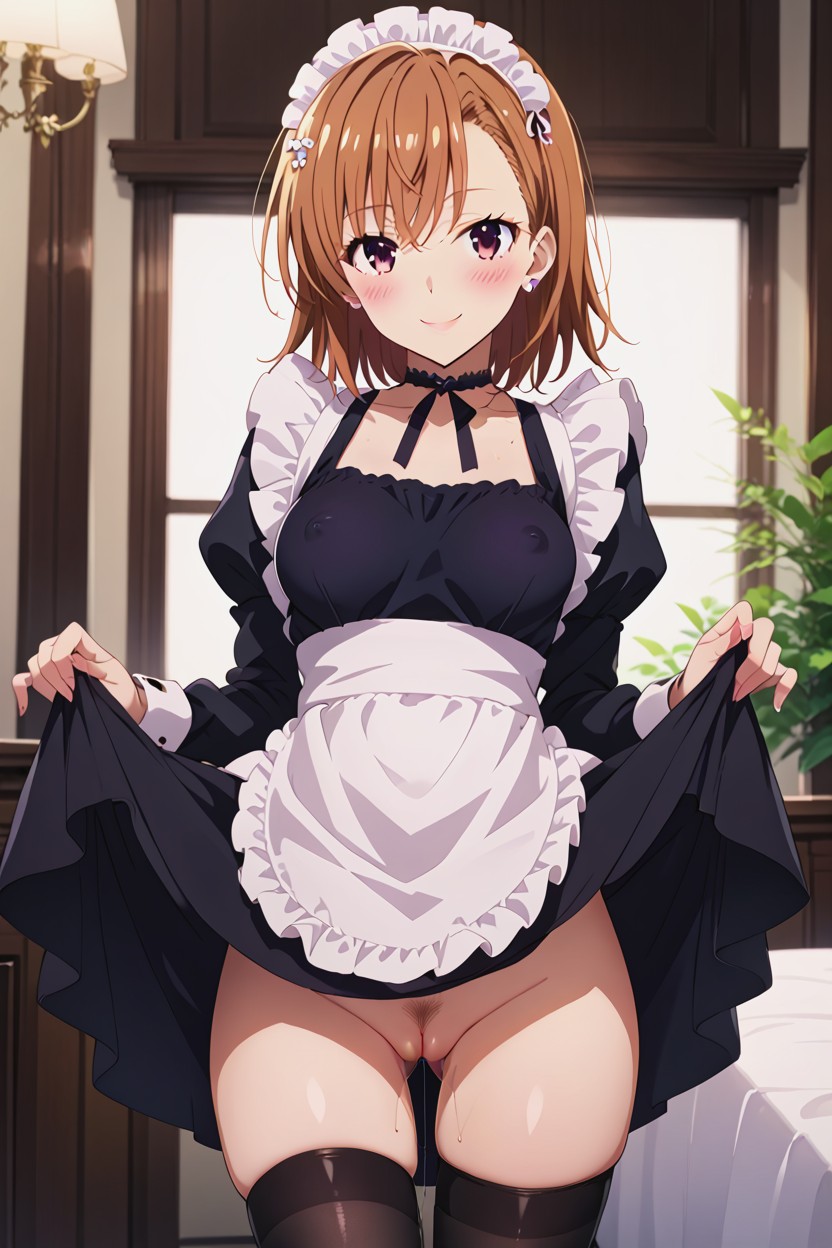 Criada Francesa, Ropa Ajustada, Apron Hentai IA