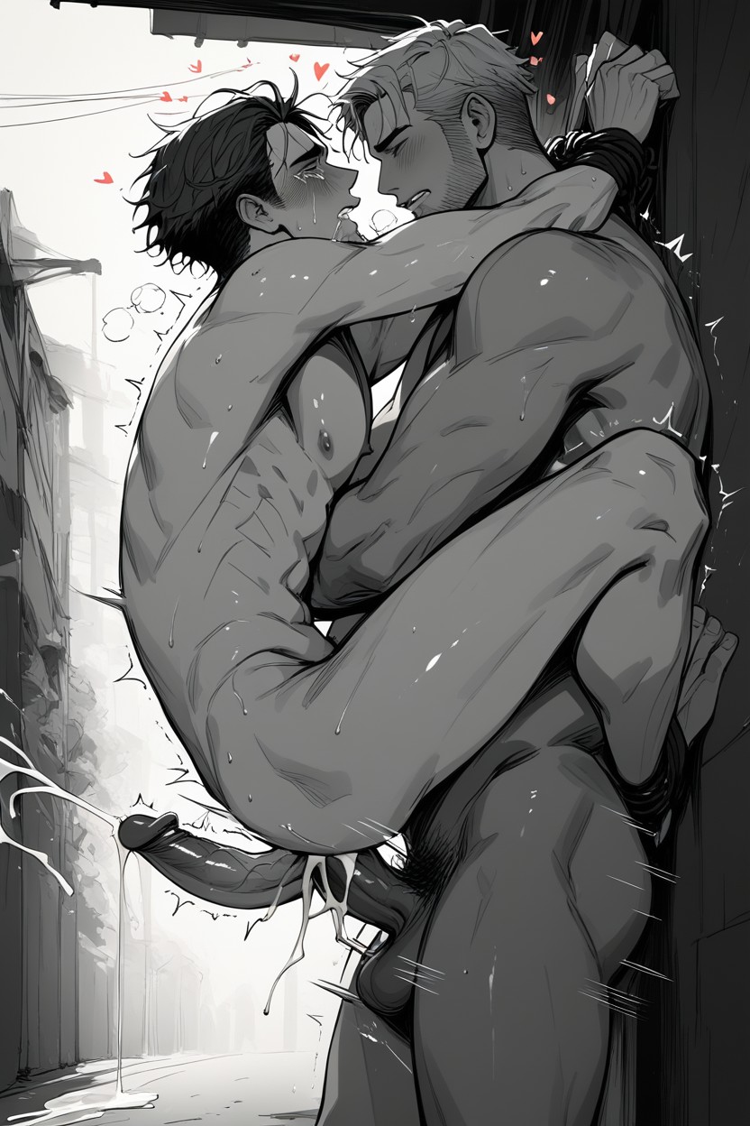 Precum, Trembling, Alley AI Gay Porn
