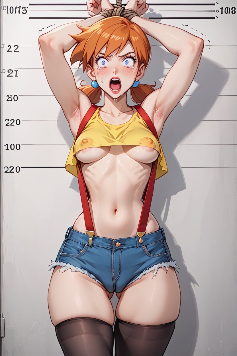Eyes Wide In Shock, Creepy Expression, Mugshot AI Porn