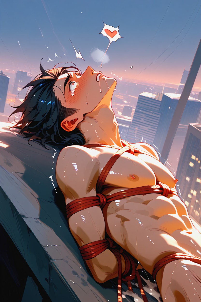 Aesthetic, Erect Nipples, Erect Penis AI Gay Porn