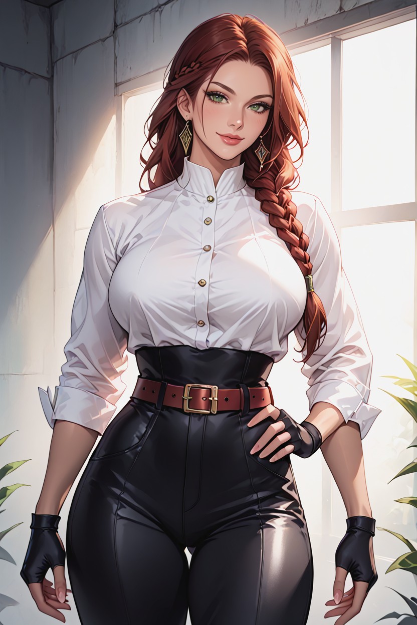 Grinning, Perfect Eyes, Femme Fatale Hentai AI Porn
