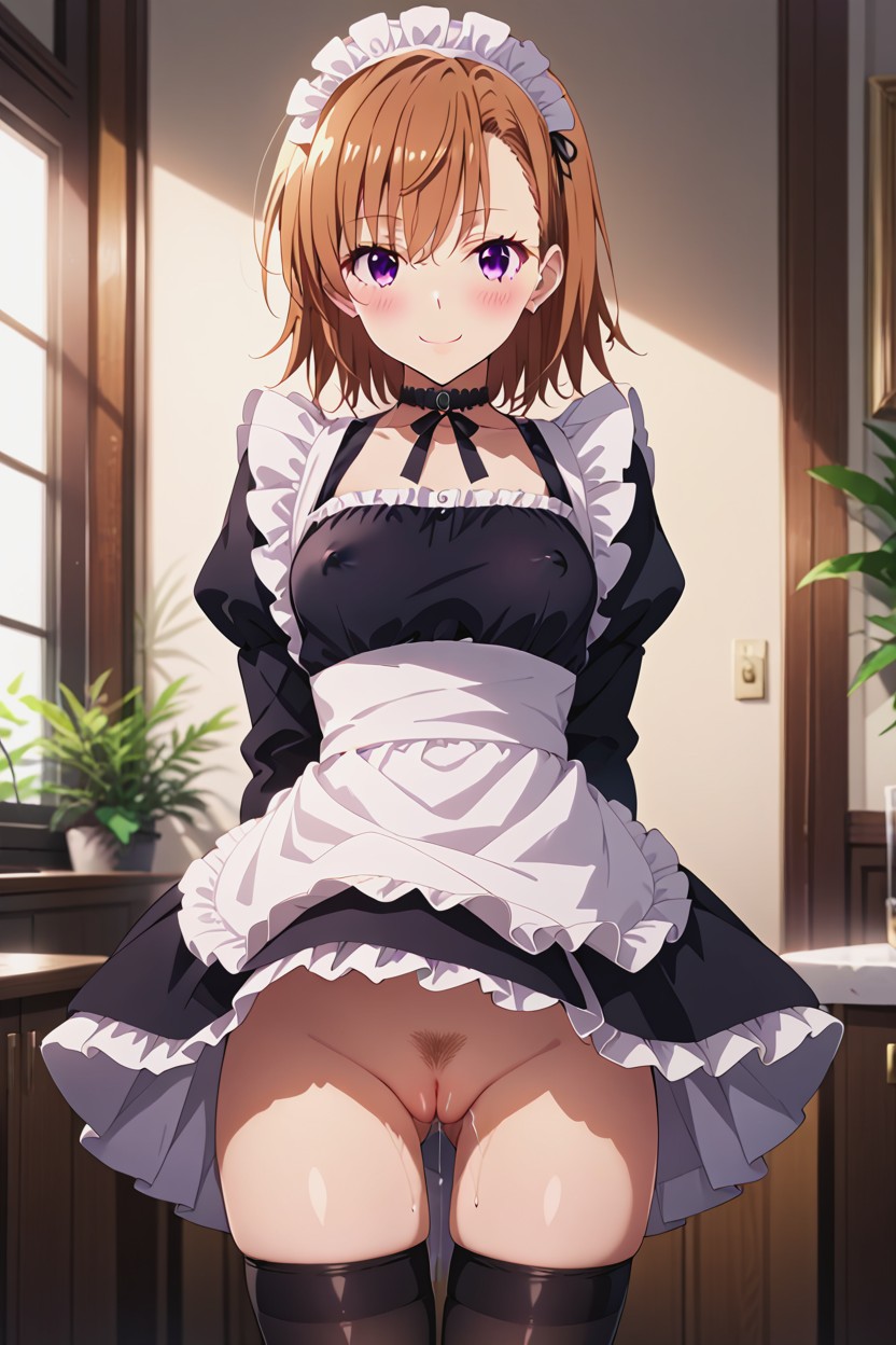 Covered Nipples, White Apron, Maid Apron Hentai AI Porn