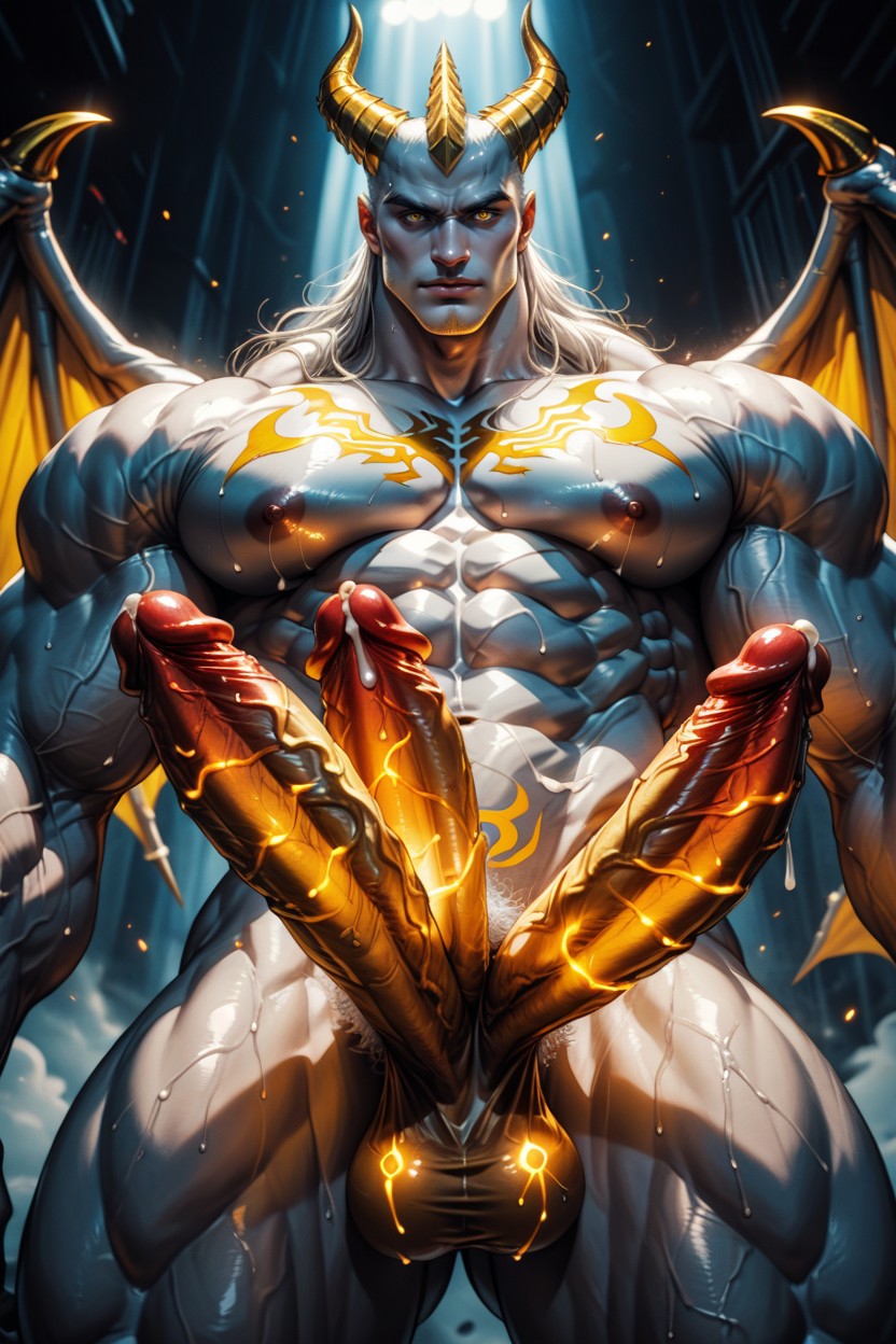 1 Person, Dragon Beastman, White Skin AI Gay Porn